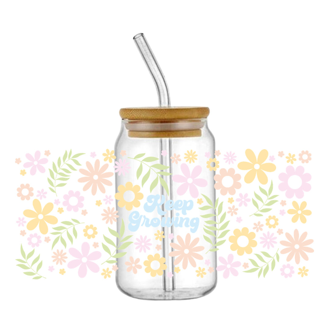 Keep Growing Glass Tumbler