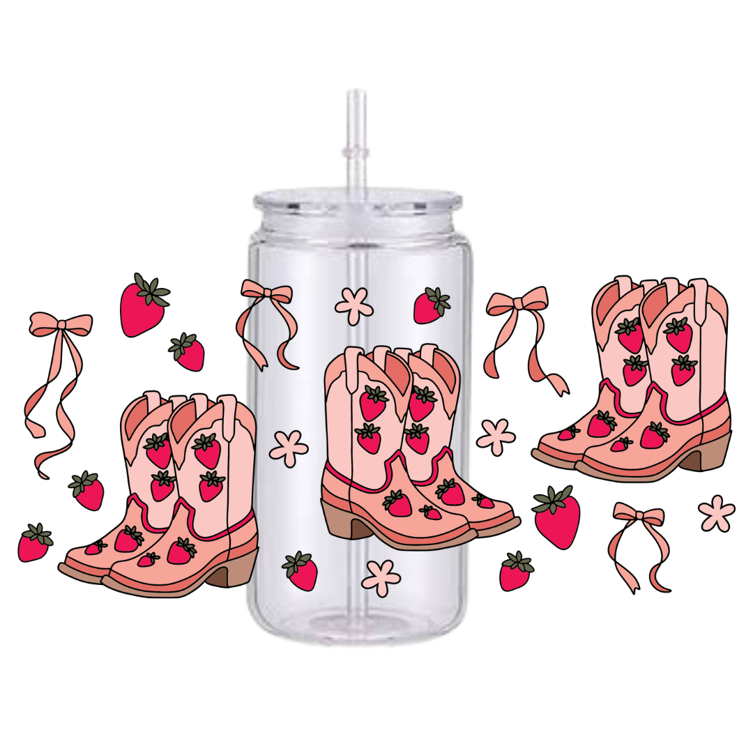 Strawberry Shortcake Boots Plastic Tumbler