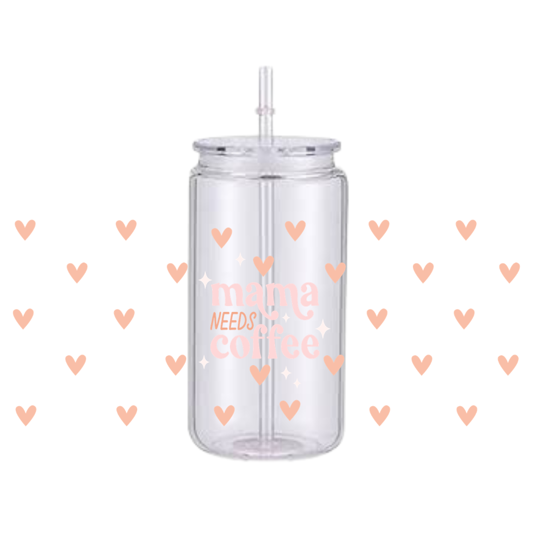 Mama Needs Coffee Plastic Tumbler
