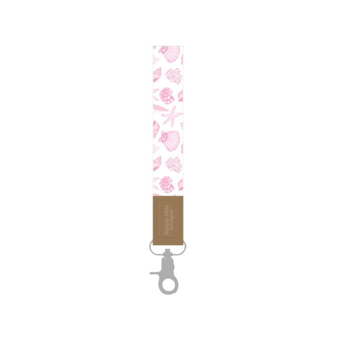 Pink Sea Shells Wristlet