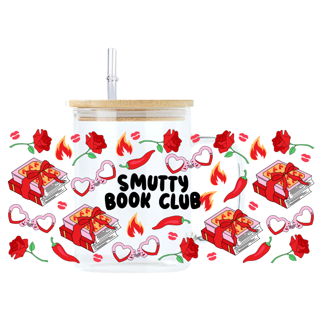 Smutty Book Club Glass Mug