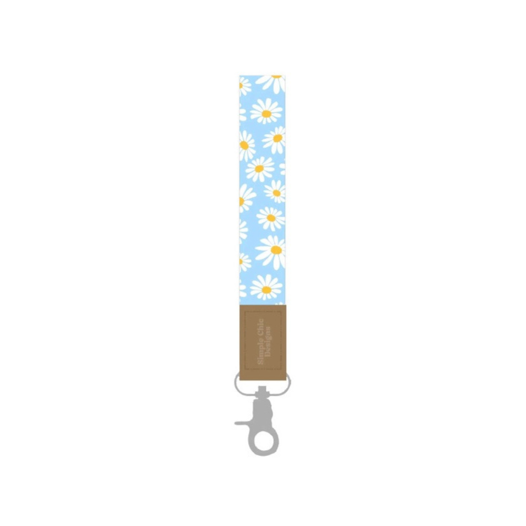 Blue Daisies Wristlet