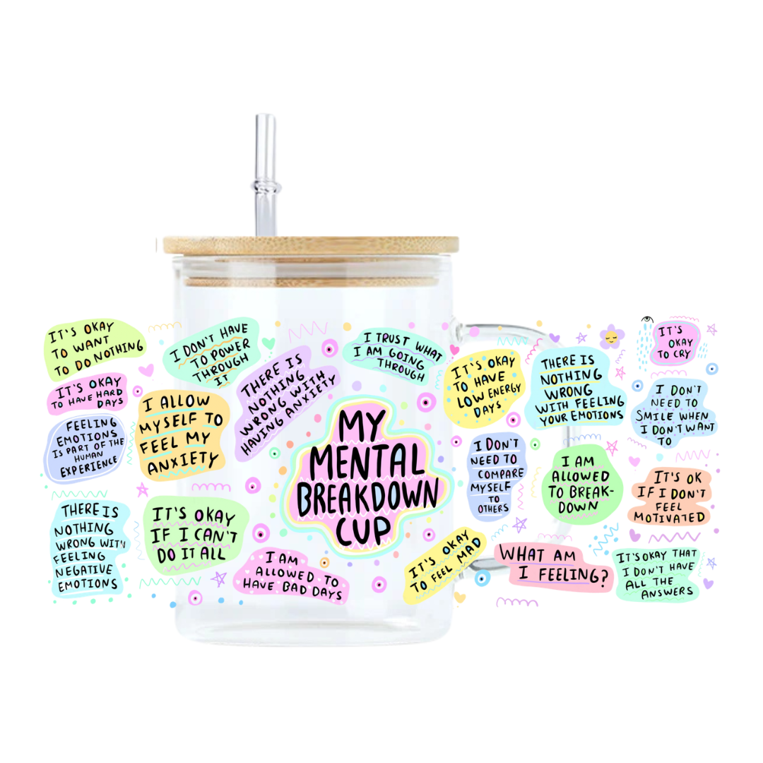 Mental Breakdown Glass Mug