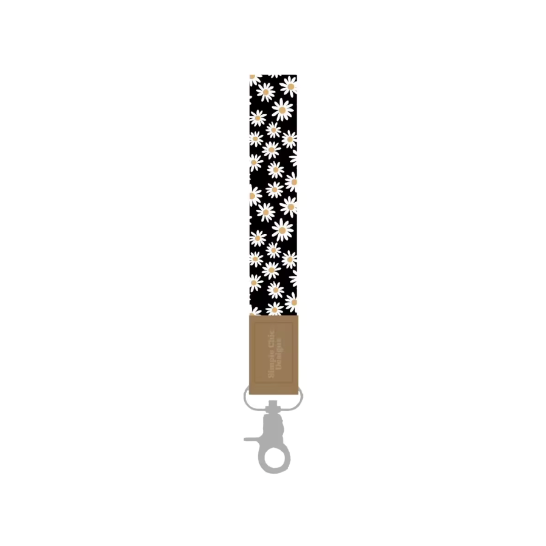Black Daisies Wristlet