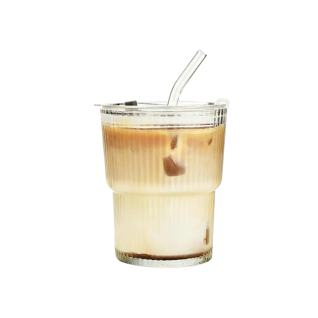 Ribbed Glass Cup - Small