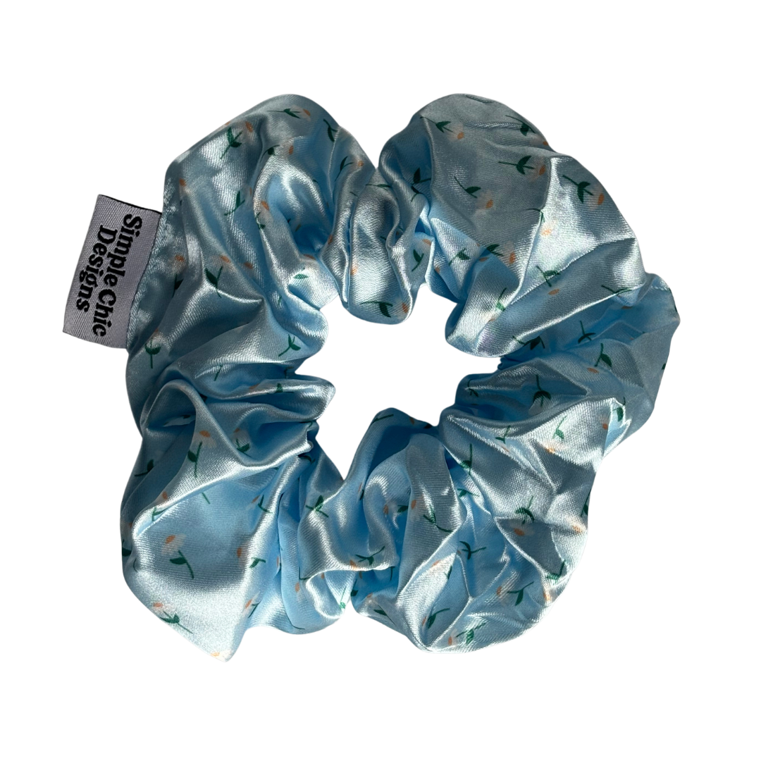 Blue Daisies Scrunchie