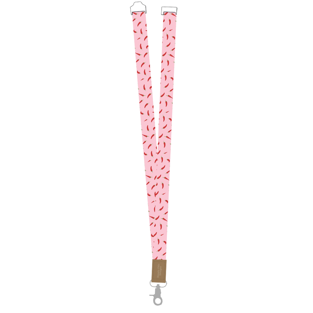Pink Chillies Lanyard