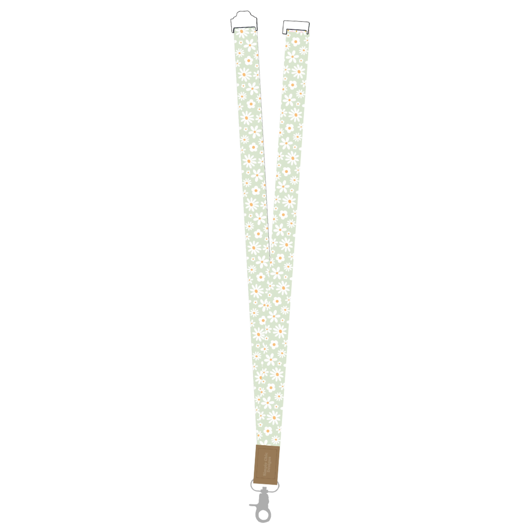 Green Daisies Lanyard