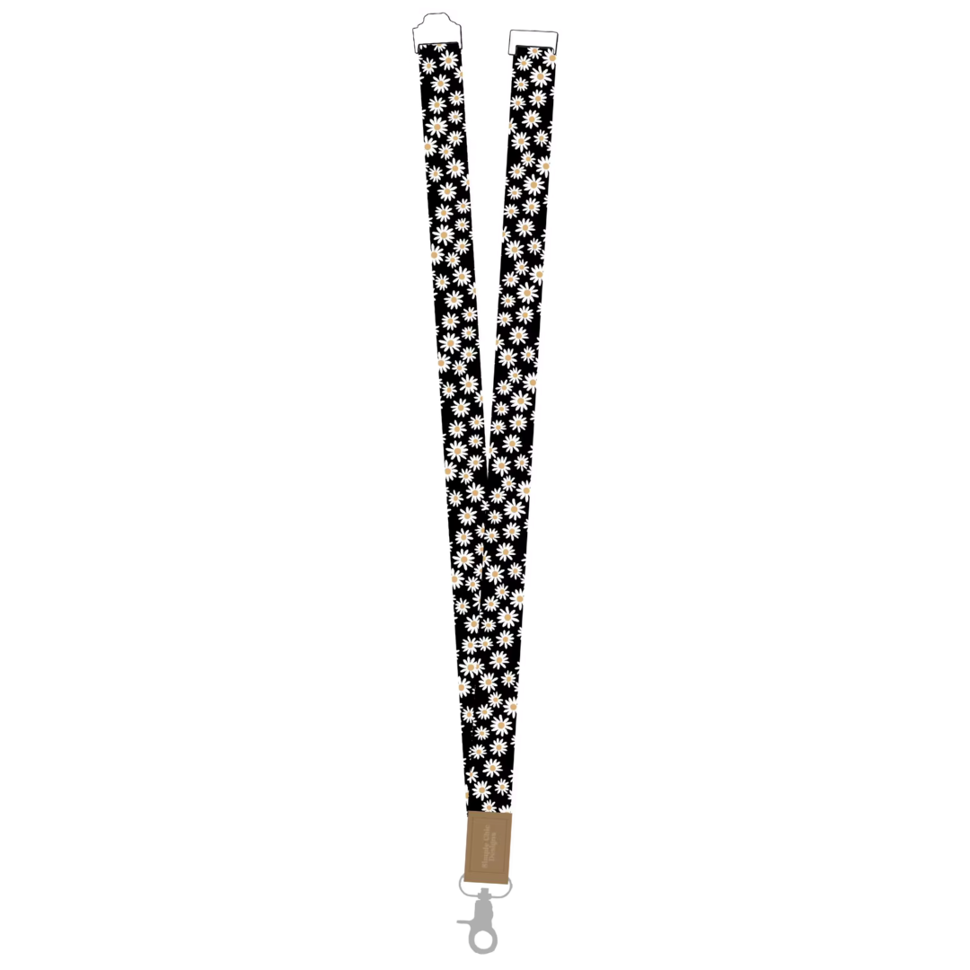 Black Daisies Lanyard