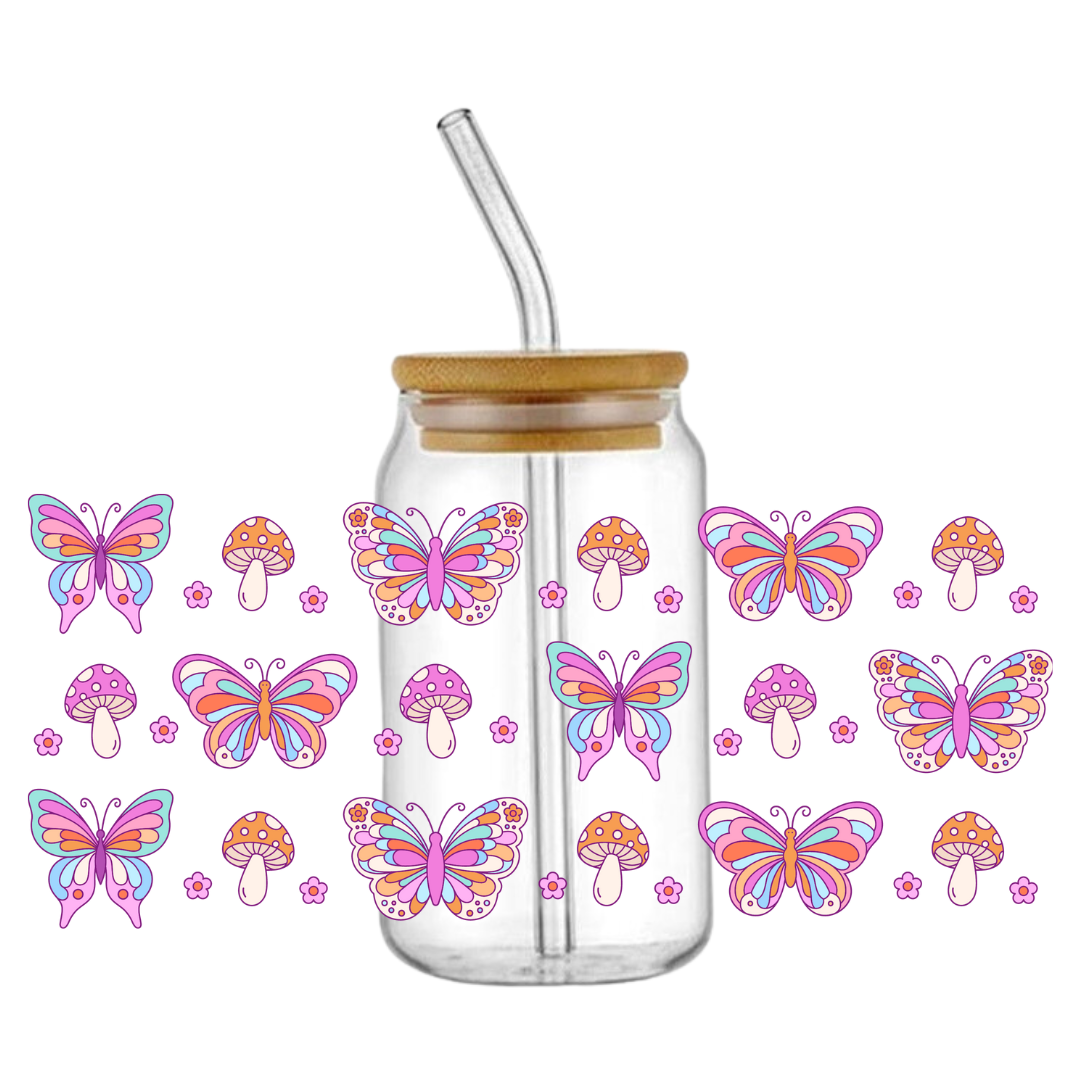 Retro Butterflies Tumbler