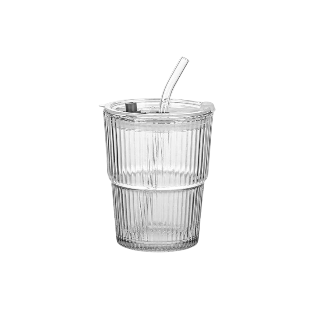 Ribbed Glass Cup