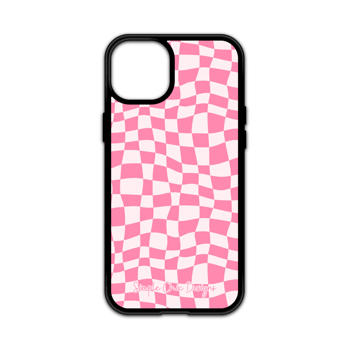 Pink Checkered iPhone Case - MagSafe