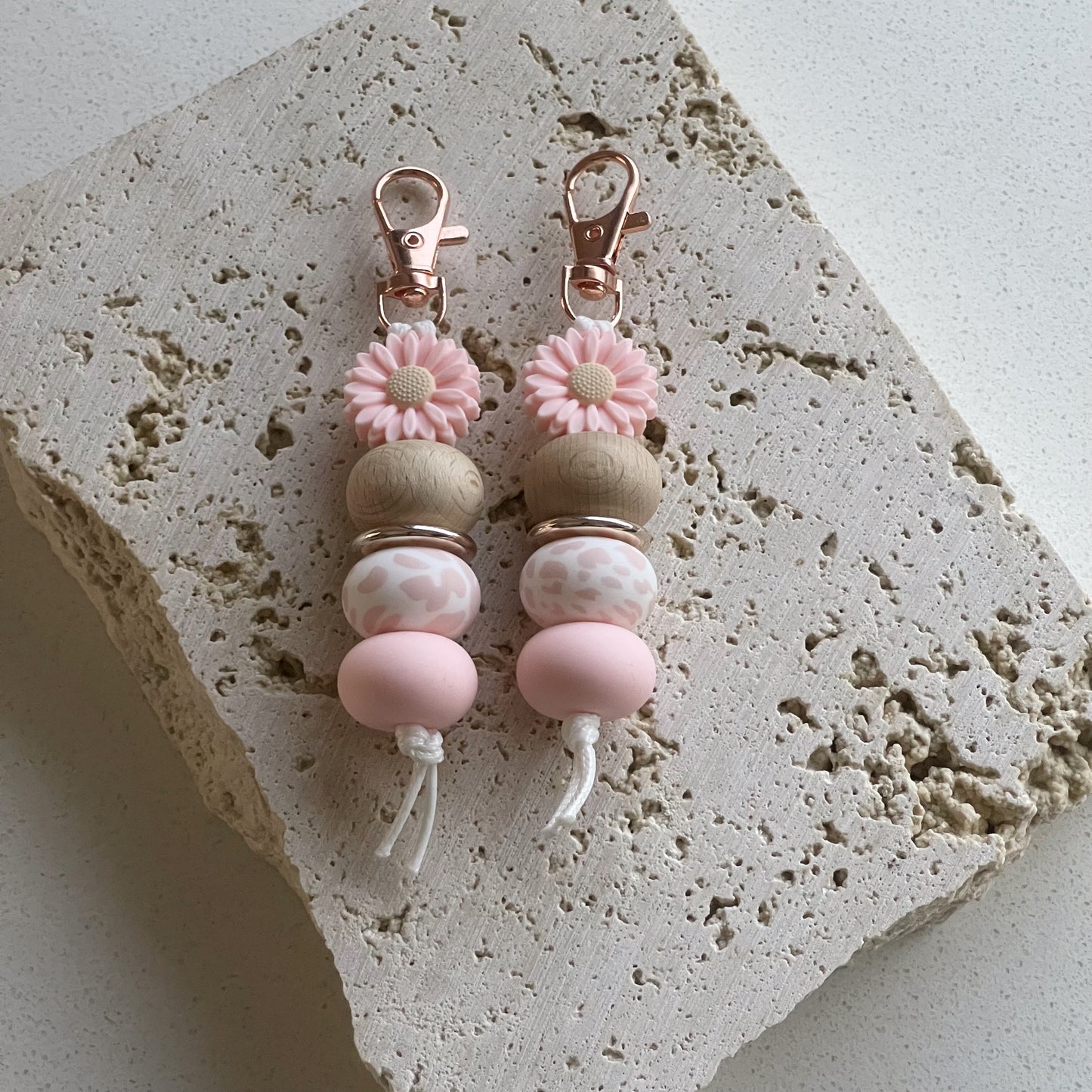 'Baby Pink Daisy' Keyring