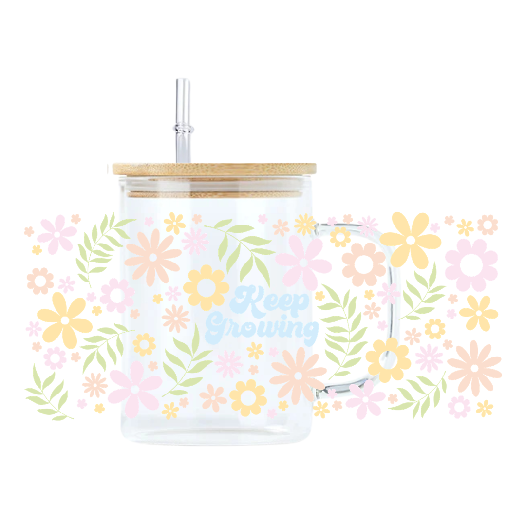 Keep Growing Glass Mug