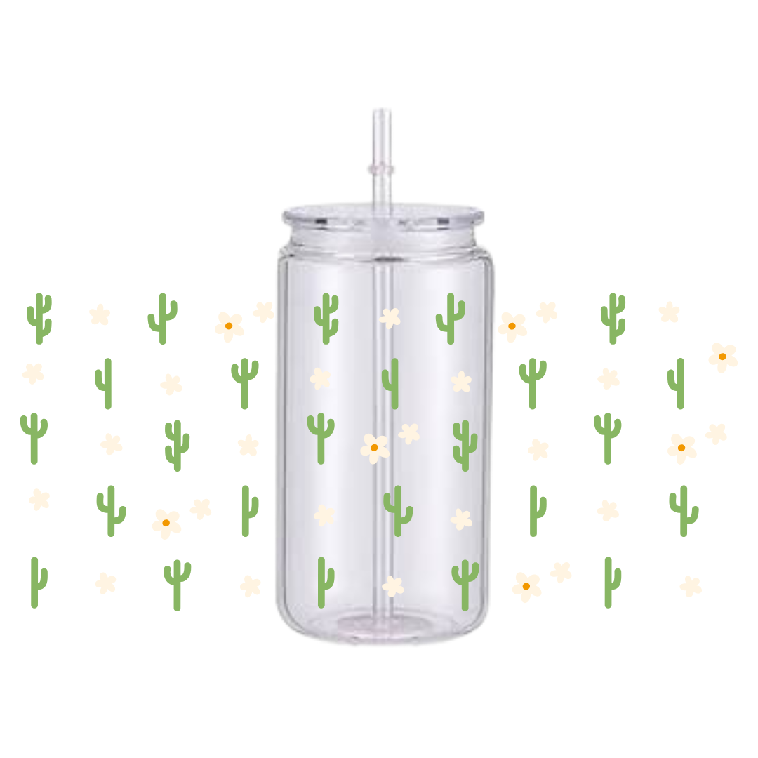 Tiny Cactus Plastic Tumbler