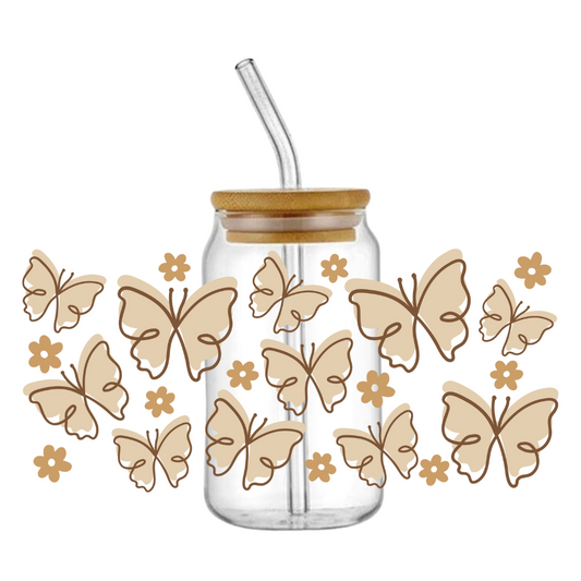 Butterfly Glass Tumbler