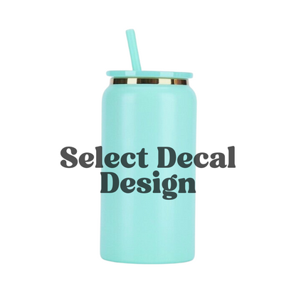 Aqua Stainless Tumbler - DECAL