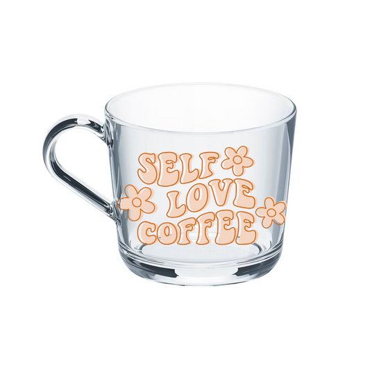 ‘Self Love Coffee’ Glass Mug