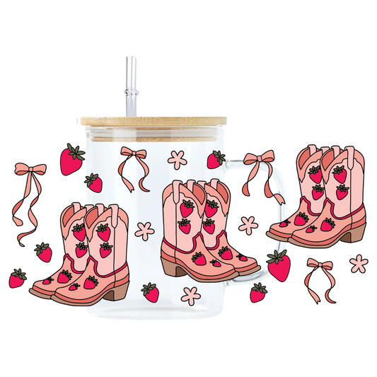 Strawberry Shortcake Boots Glass Mug