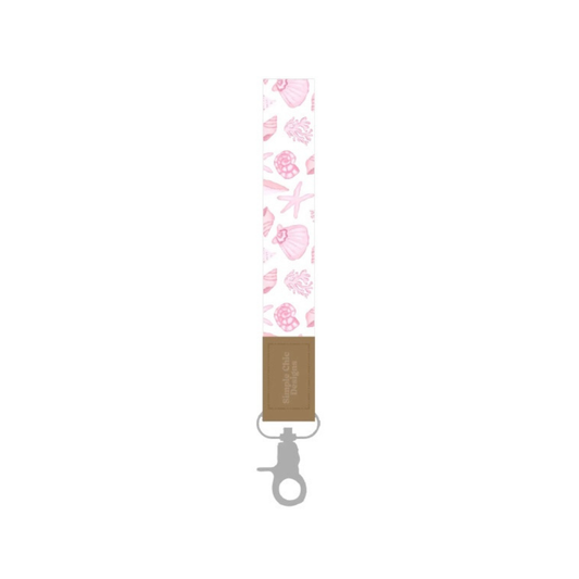 Pink Sea Shells Wristlet