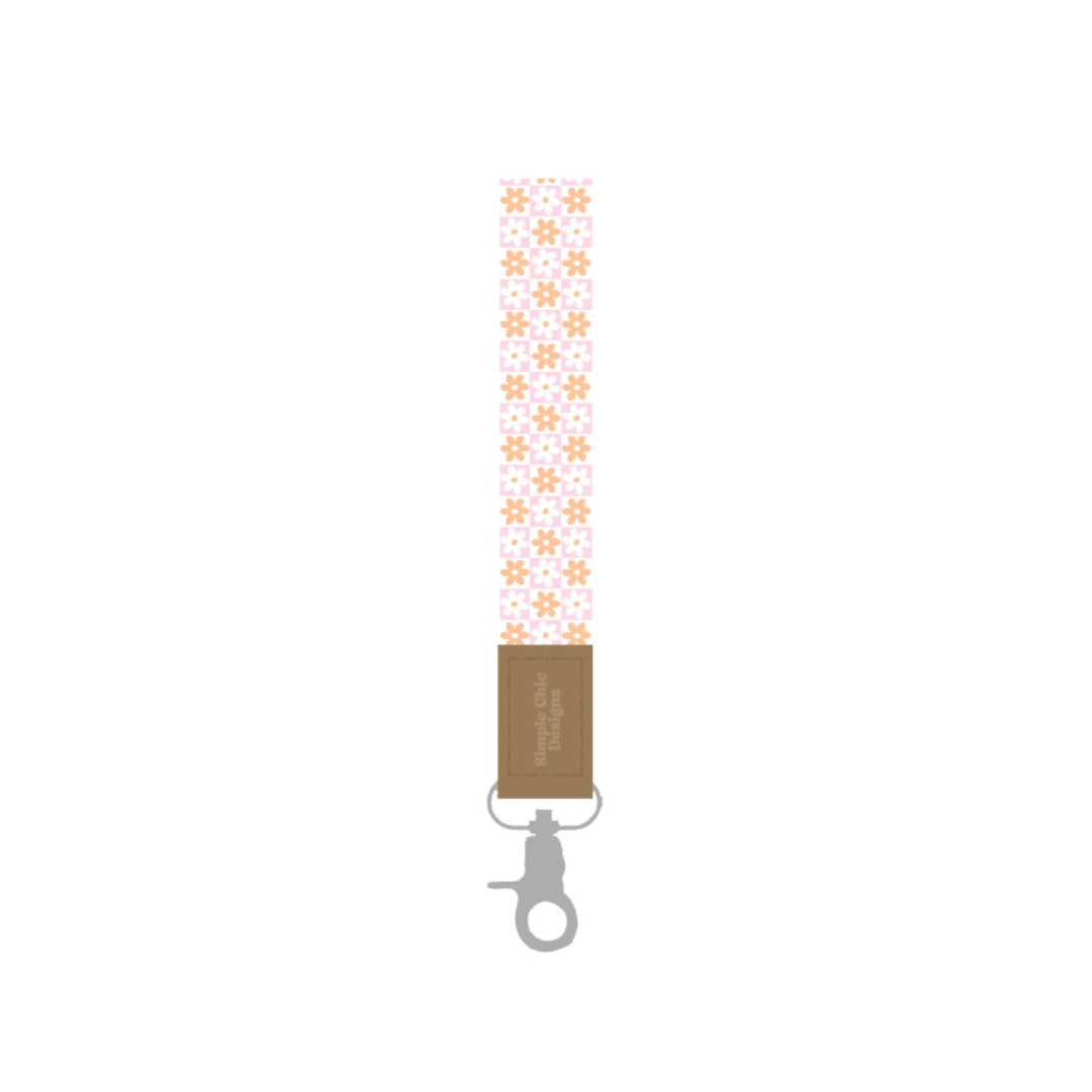 Retro Checkered Wristlet
