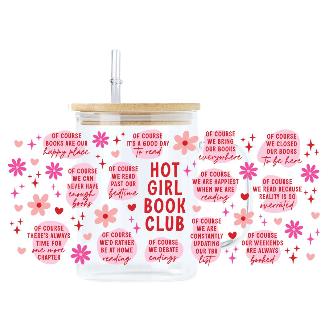 Hot Girls Book Club Glass Mug