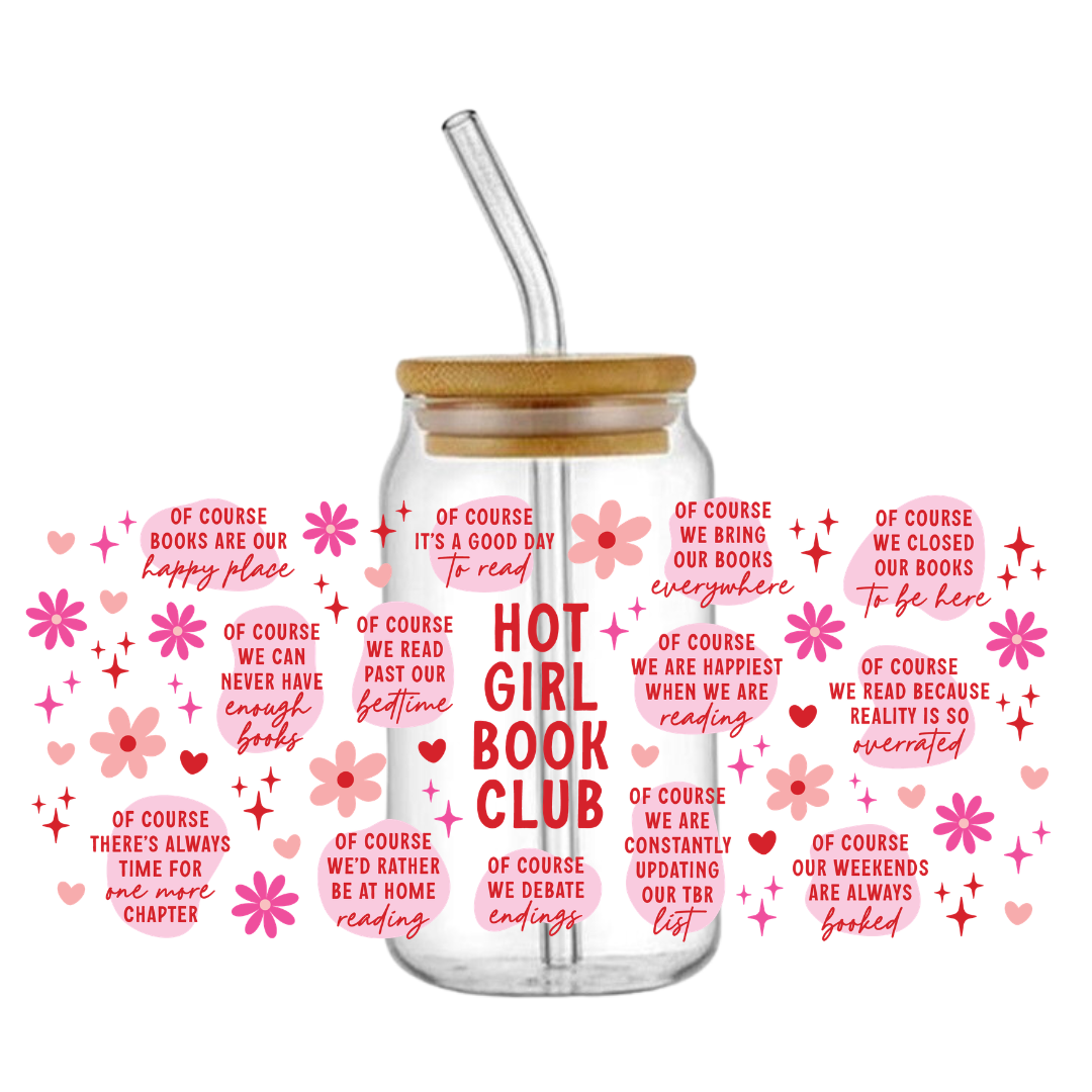 Hot Girls Book Club Glass Tumbler