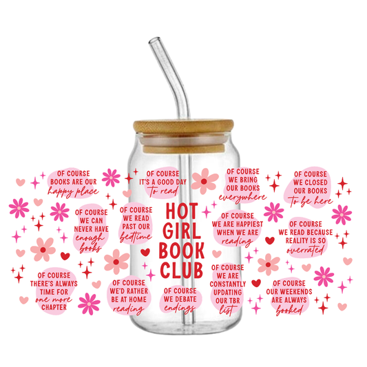 Hot Girls Book Club Glass Tumbler