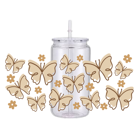 Butterfly Plastic Tumbler