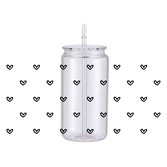 Mini Hearts Plastic Tumbler