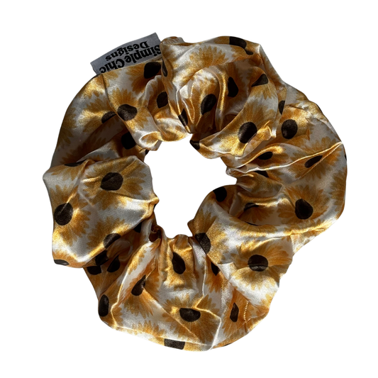 Yellow Sunflower Scrunchie