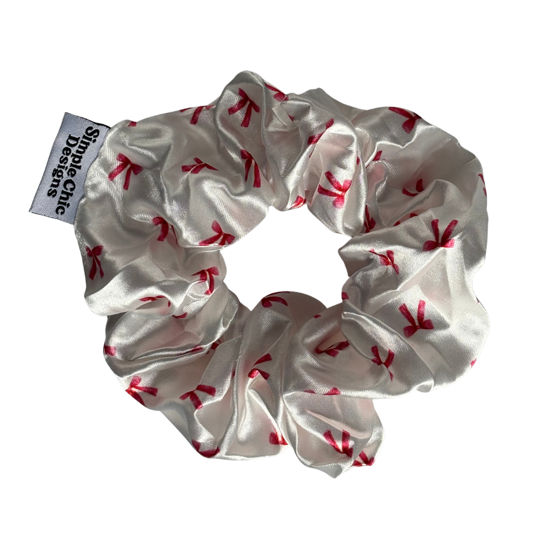 Mini Red Bows Scrunchie