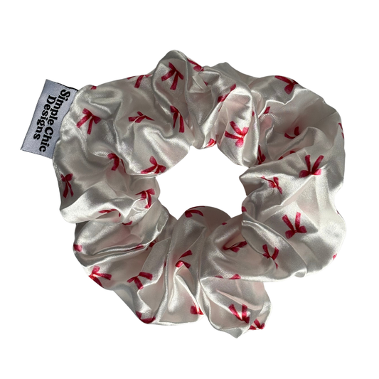 Mini Red Bows Scrunchie