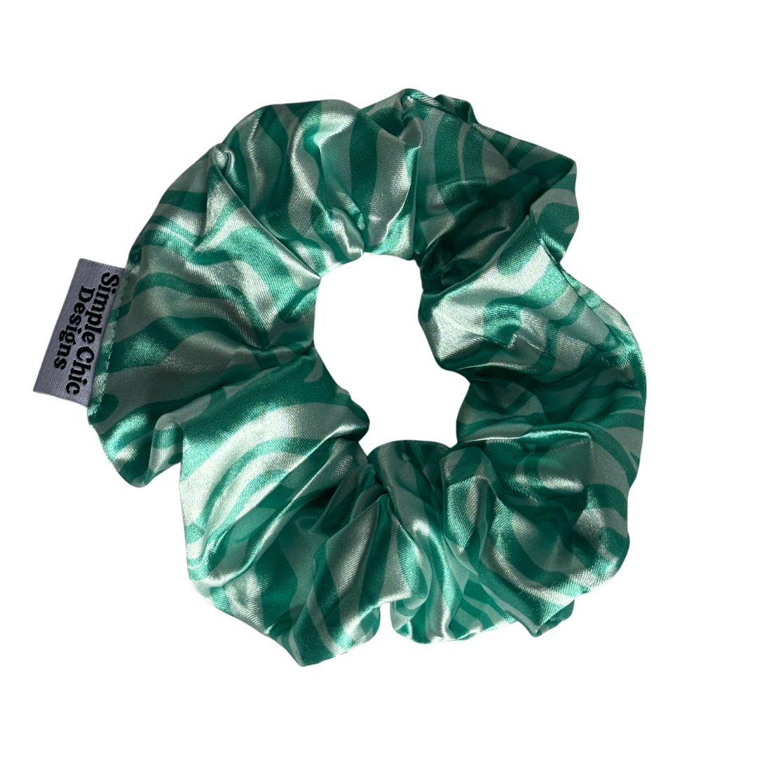 Aqua Waves Scrunchie