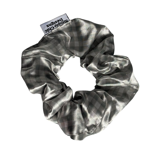 Sage Gingham Scrunchie