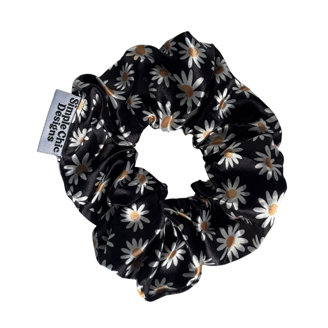 Black Daisies Scunchie