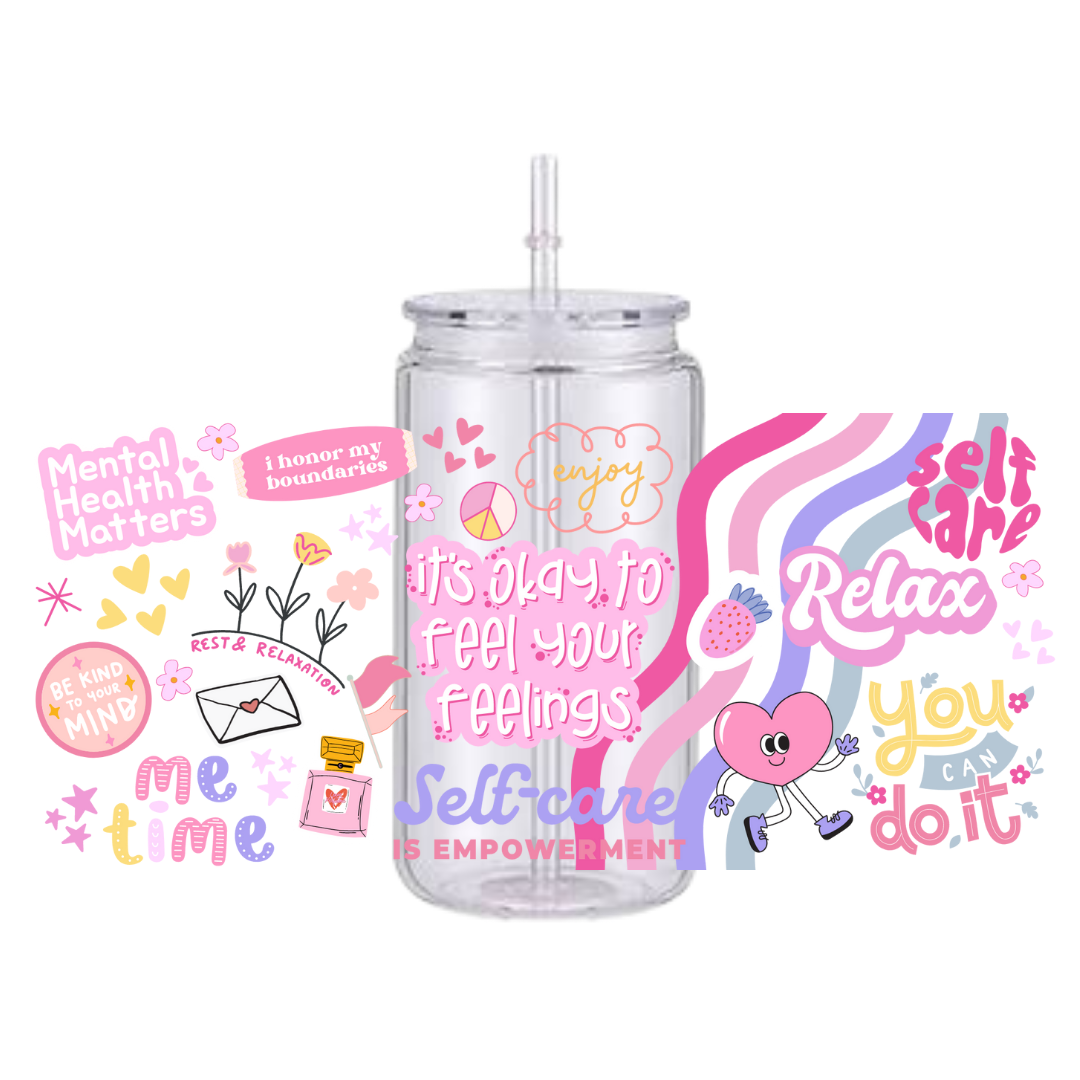 Feel Your Feelings Plastic Tumbler