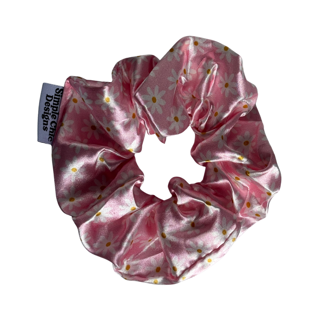 Pink Daisies Scrunchie