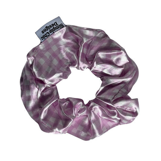 Lavender Gignham Scrunchie