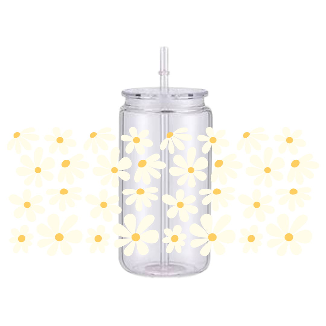 Retro Flowers Plastic Tumbler