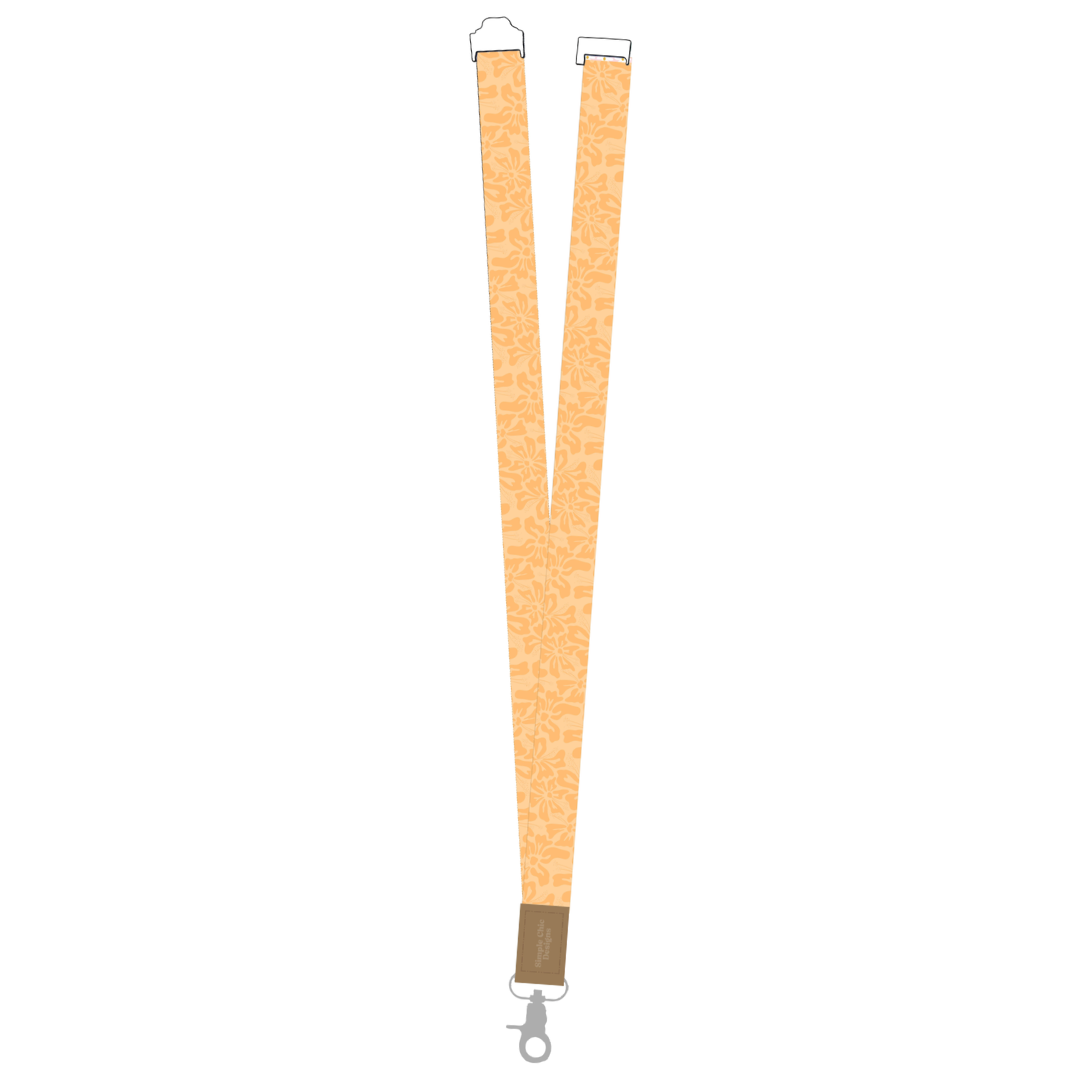 Orange Hibiscus Lanyard