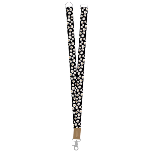 Black Daisies Lanyard
