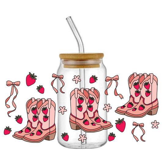 Strawberry Shortcake Boots Glass Tumbler