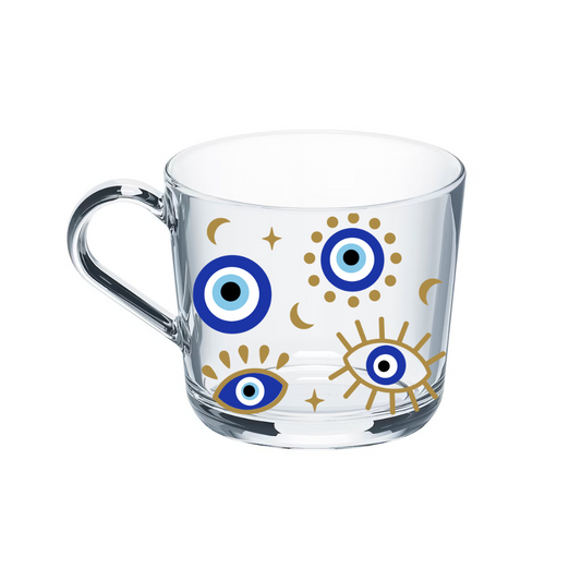 Evil Eye Blue Glass Mug