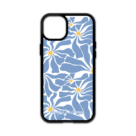 Blue Abstract Floral iPhone Case - MagSafe