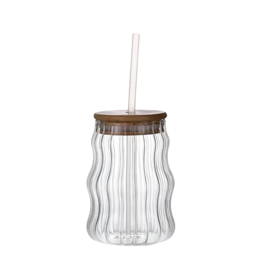Striped Glass Cup