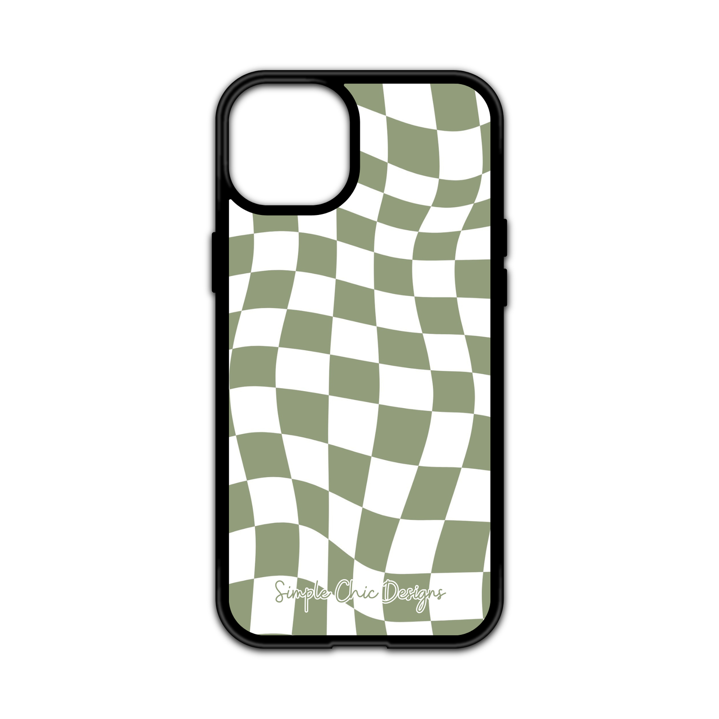 Olive Checkered iPhone Case - MagSafe