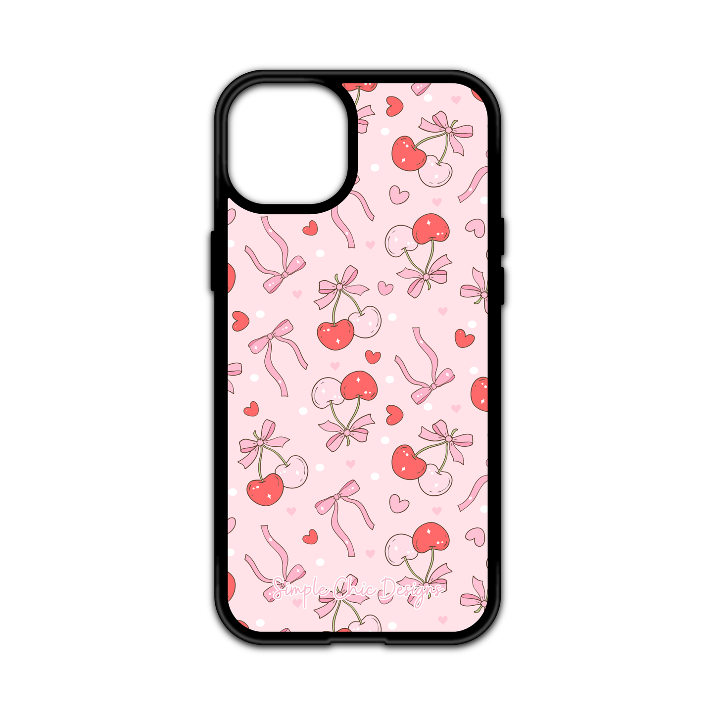 Pink Cherry Bows iPhone Case - MagSafe