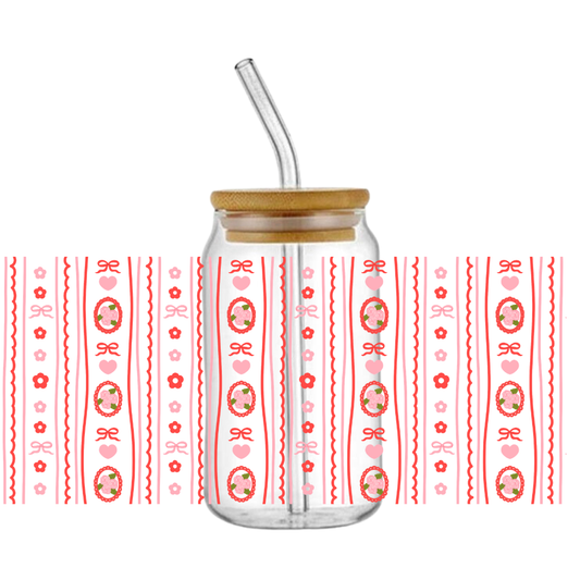 Valentine Coquette Bow Glass Tumbler