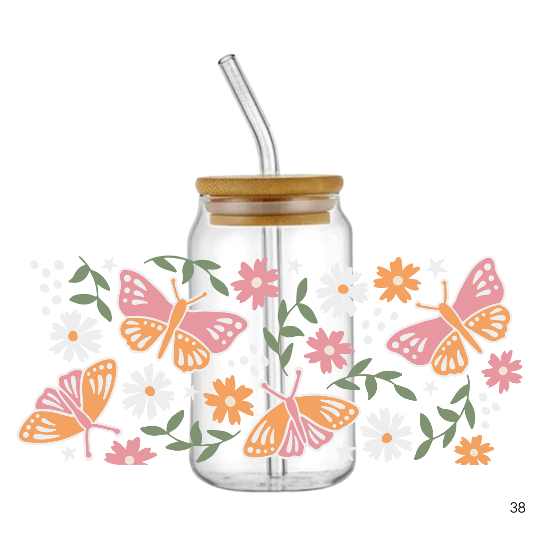 Spring Butterfly Plastic Tumbler